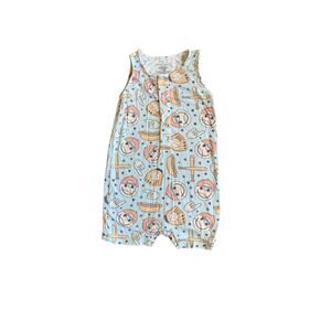 Caden Lane Bamboo Baseball Tank Snap Romper